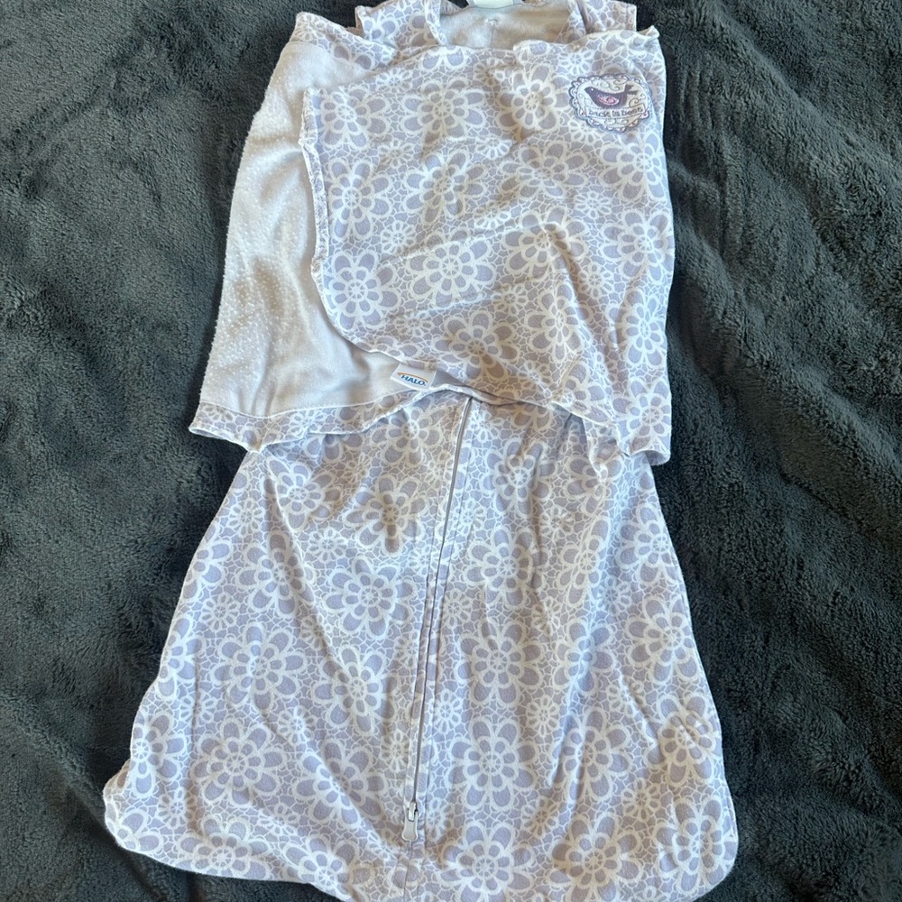 Halo Lavendar Floral SleepSack Swaddle